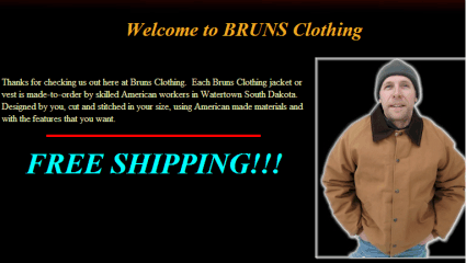 eshop at Bruns Clothing's web store for American Made products